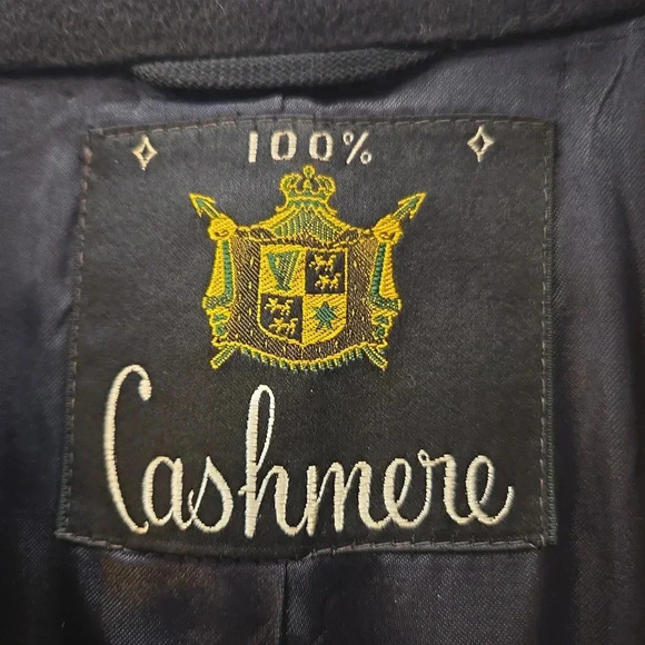 VTG 100% Cashmere USA Union Made Anderson Little Co. Coat Mens Size Large Black - Picture 5 of 13